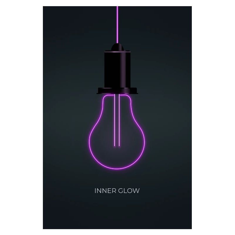 Affiche de l’ampoule néon Inner Glow