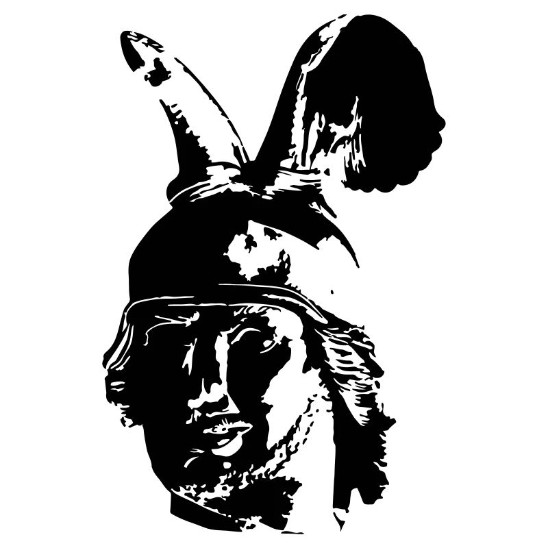 Kopf des Hermannsdenkmals - einfarbig, schlicht