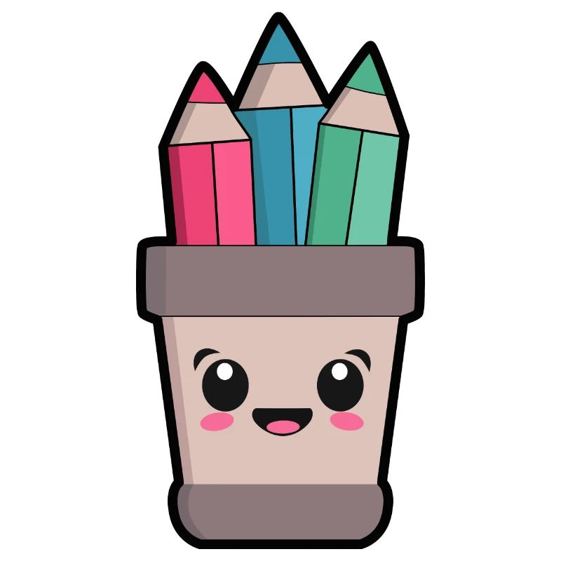 Pot à Crayons Kawaii
