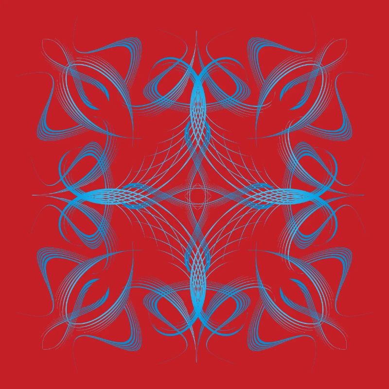 Delicate dynamic blue line pattern