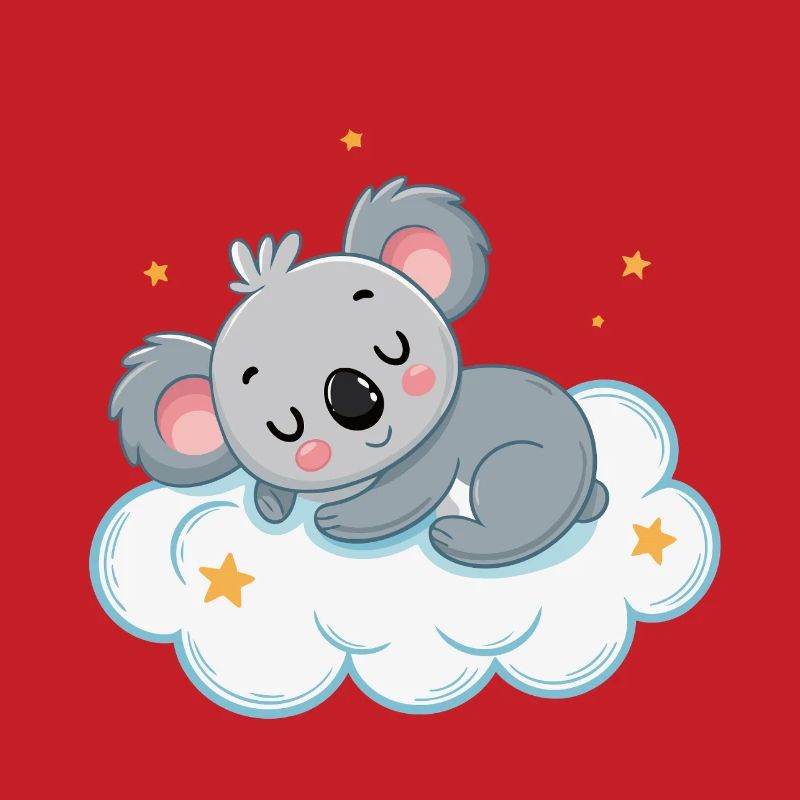 Dreamy Koala on Starry Cloud