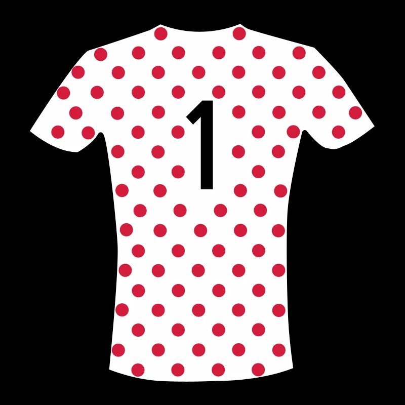 Rot gepunktetes Trikot