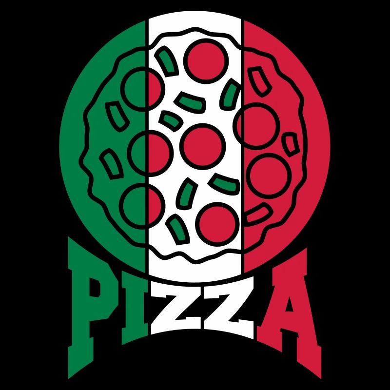 text font flag italy colors pizza round big comic
