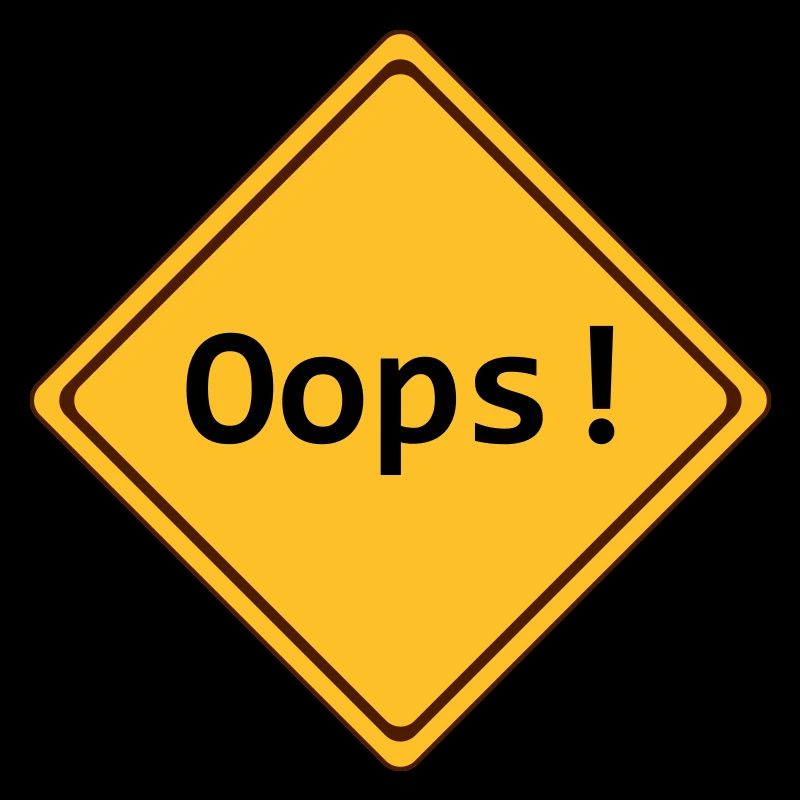 error, oops!, anpassbar