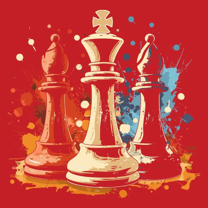 Graffiti de l’évêque et du roi des échecs