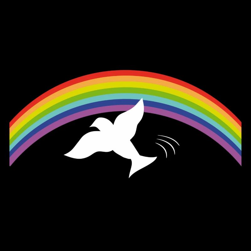 RAINBOW Regenbogen avec colombe de la paix