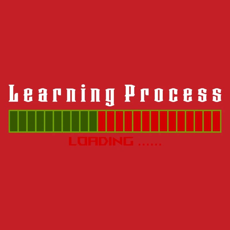Learning Process Loading black shirt