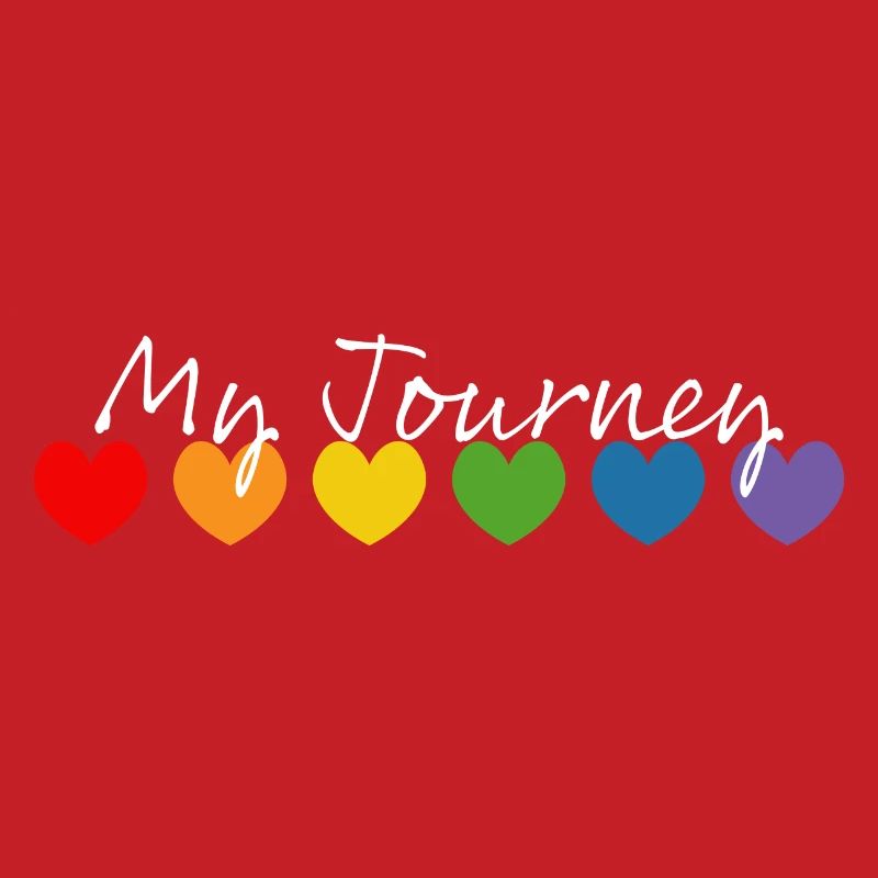 Regenbogenherzchen my journey weiss