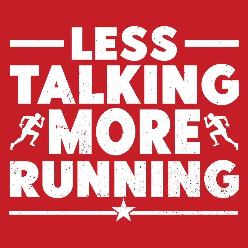 Marathon Runner Less Talking More Running Gift