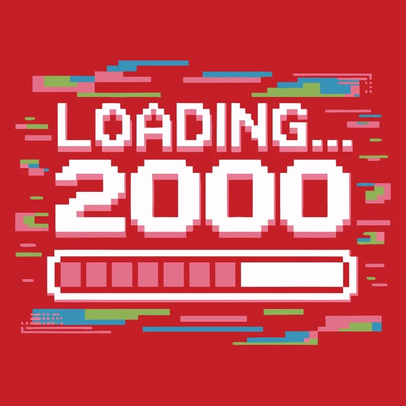 Pixel Retro Design Loading 2000