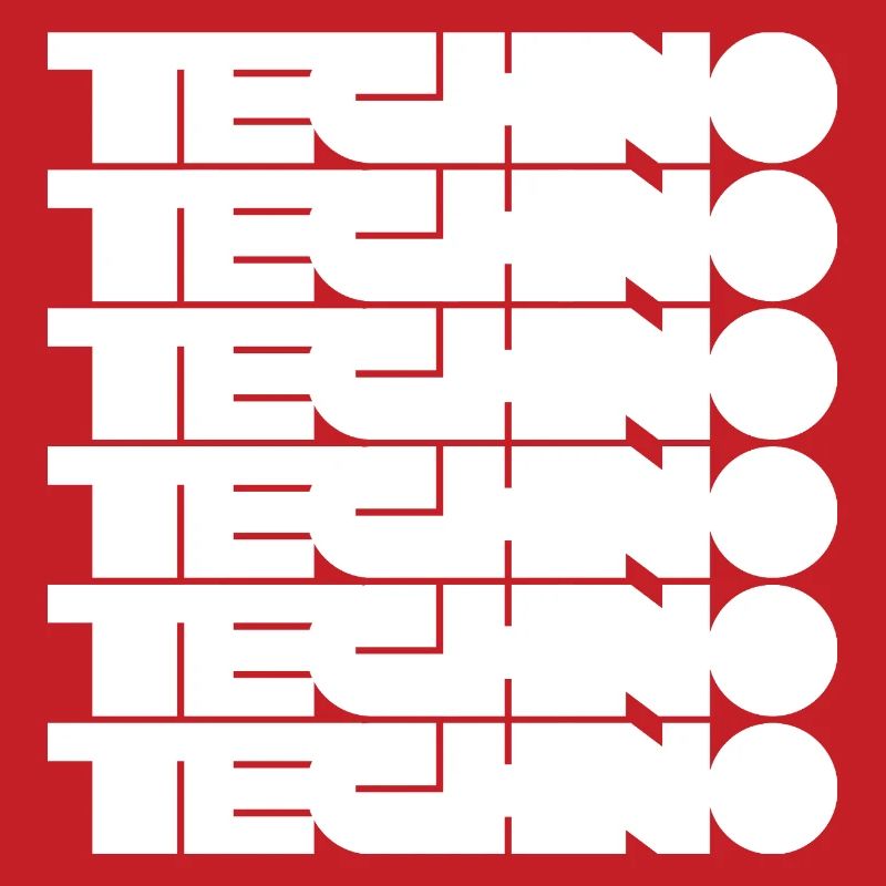 Techno Music Bold Abstract Geometry Logo