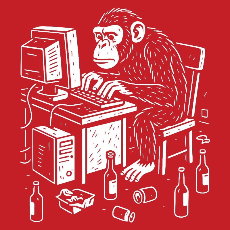 Codeur singe de bureau