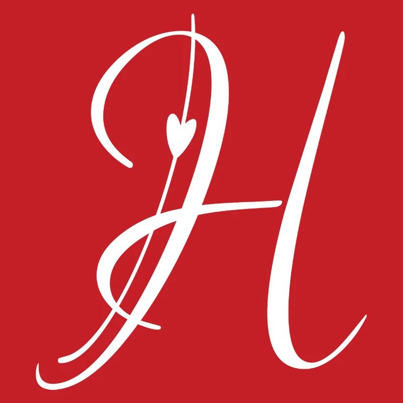 Buchstabe H Initiale Alphabet Monogramm Taschenfläche