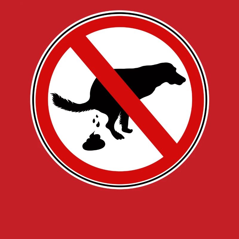 Panneau d’interdiction de merde pour chiens