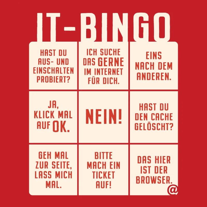 IT Support Bingo Service Desk IT Helpdesk Sysadmin