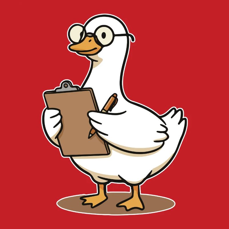 Duck with glasses Notepad
