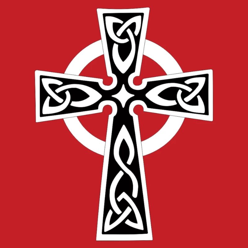 Keltisches oder Keltisches Kreuz weiß