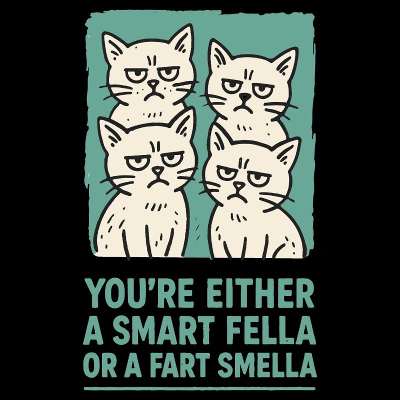 Schlauer Kerl oder Smella Katzen Meme Humor