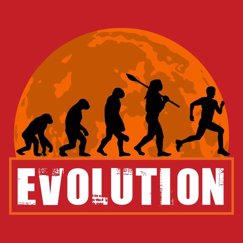 Running Man Evolution Funny Runner Tee Marathon
