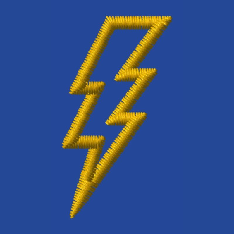 Embroidered lightning bolt