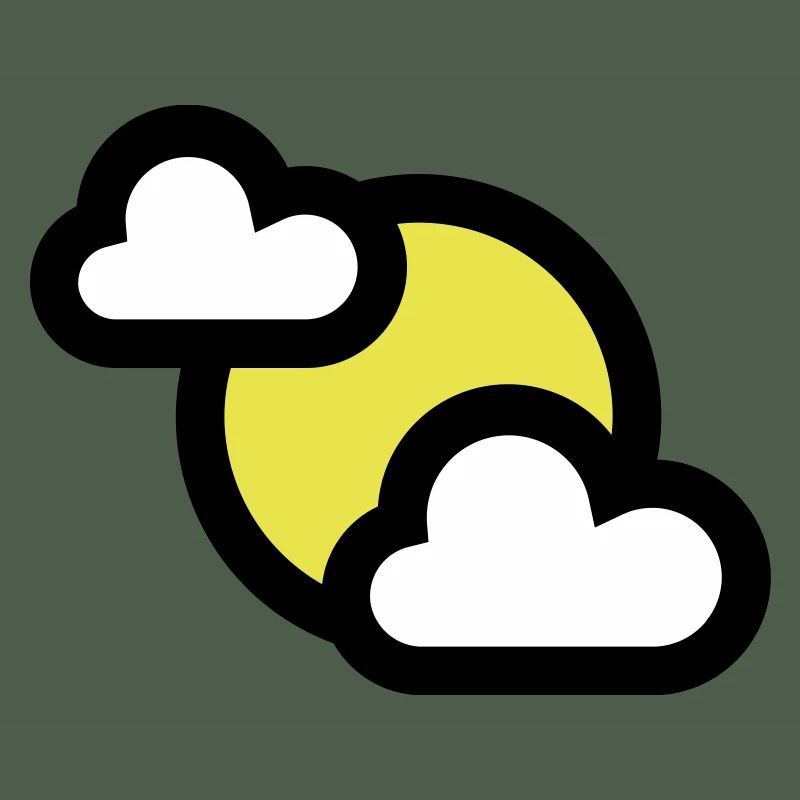 Wetter Symbol oder Icon teilweise bedeckt