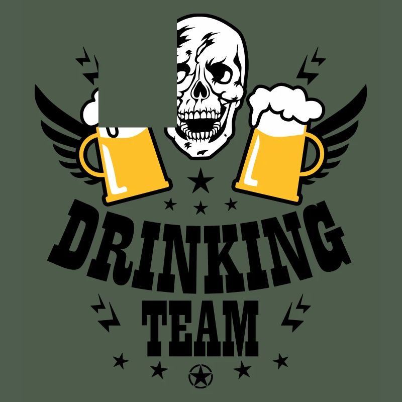 83 Totenkopf Skull 2 Bier DRINKING TEAM Beer