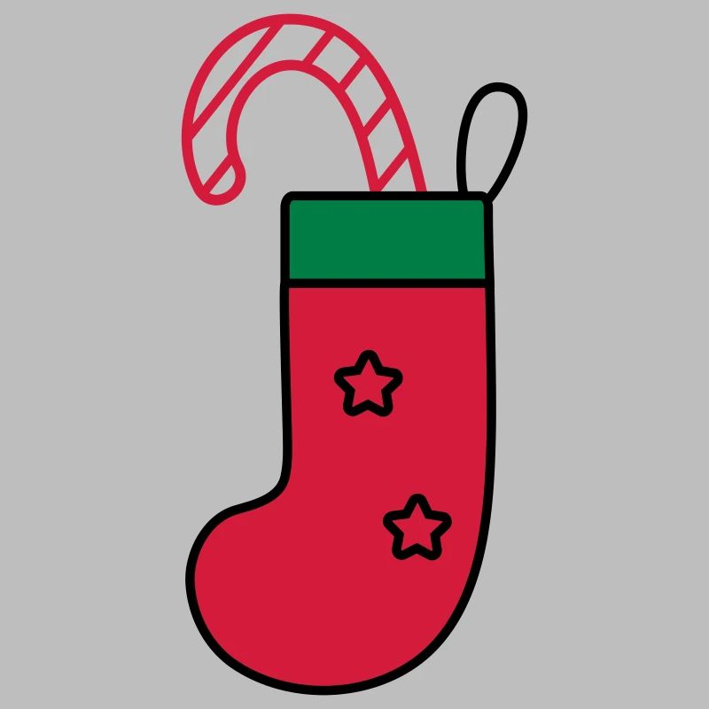 chaussette de Noël avec canne à sucre