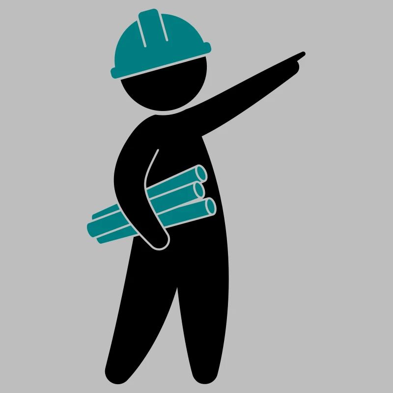 An engineer at a construction site