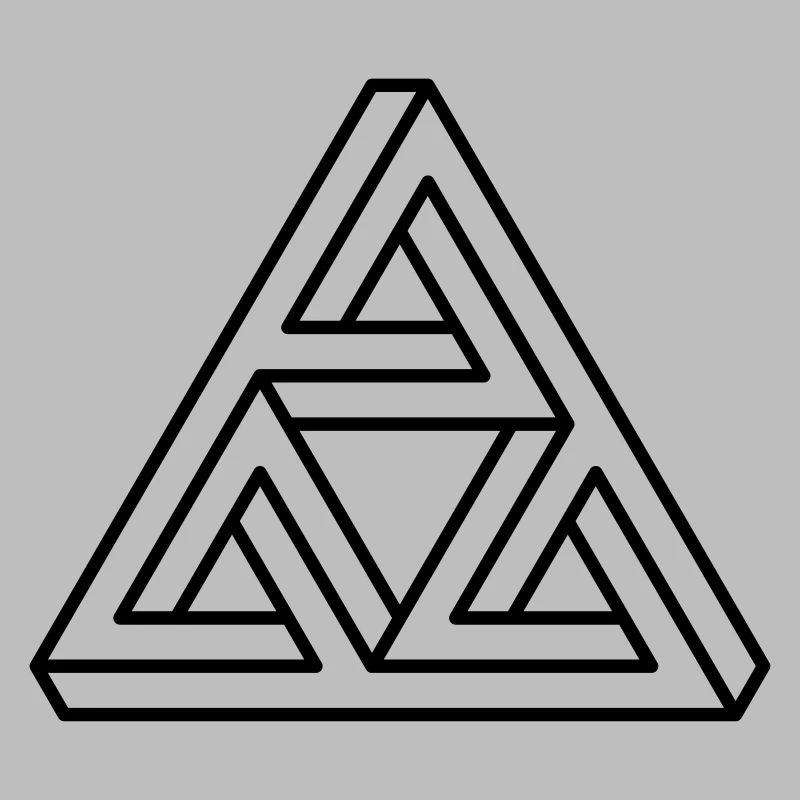 impossible chiffre Hipster géométrie triangle Escher