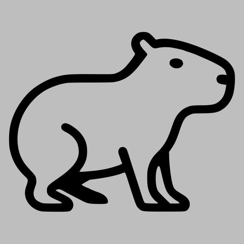 Logo minimaliste Capybara
