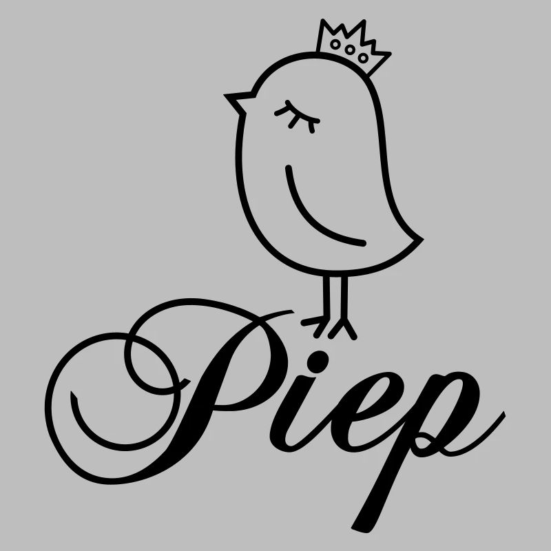 Spatz Piep mit Krone – Piepmatz Vogel Cartoon