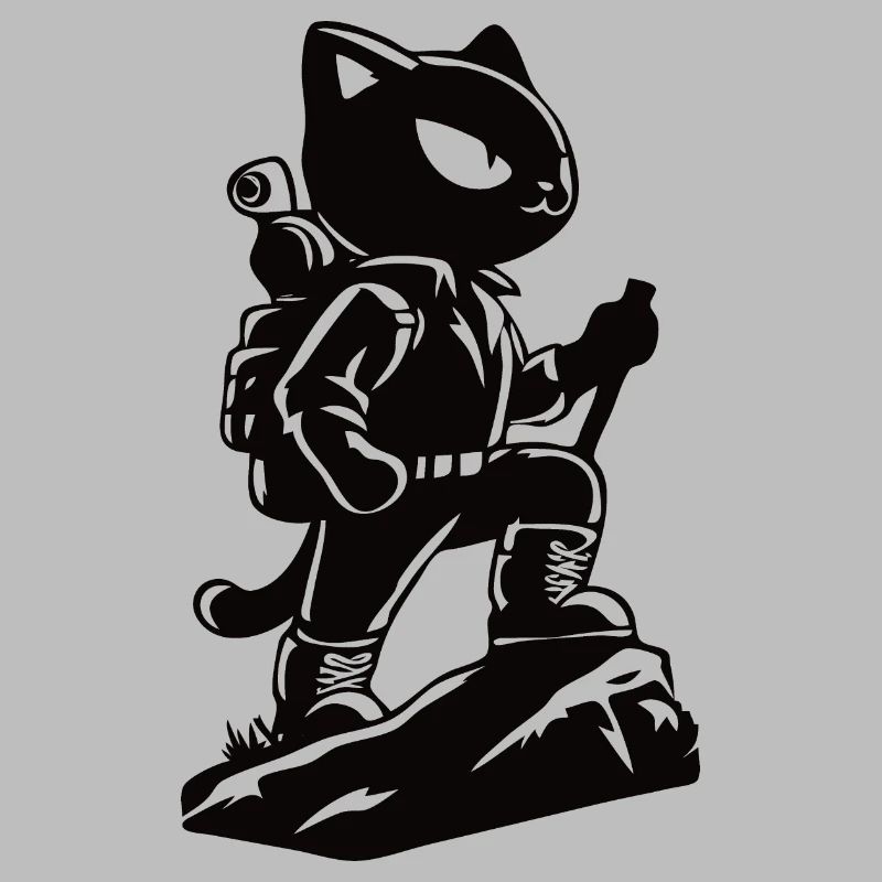 Conception de randonnée Colles avec le chat errant