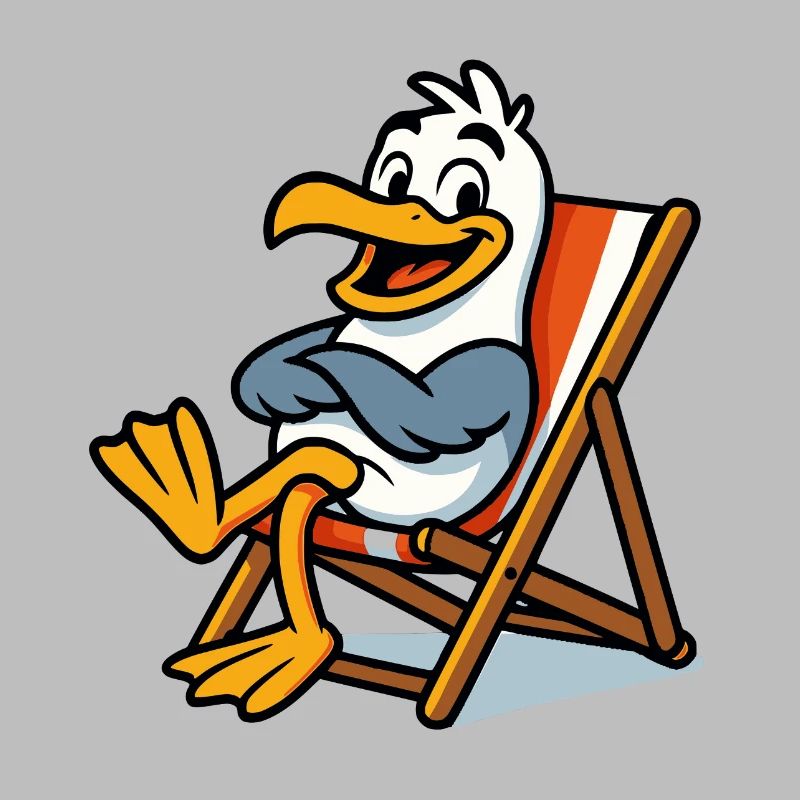 Lounge-Seemöwe am Strand
