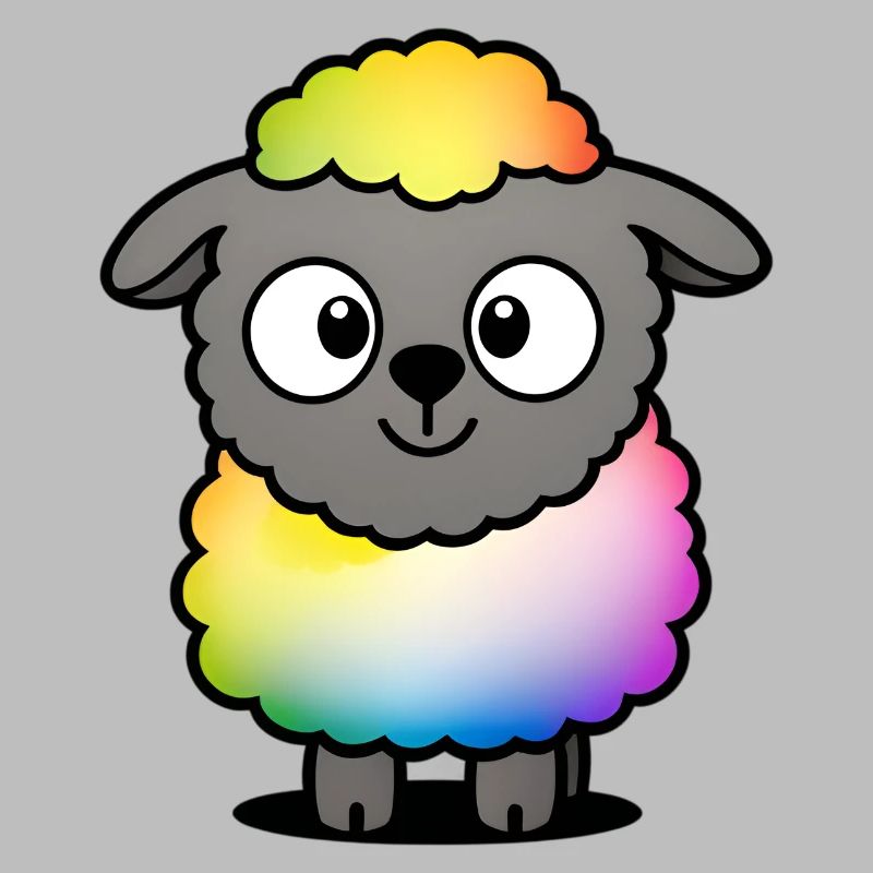 Rainbow Fluffy Sheep
