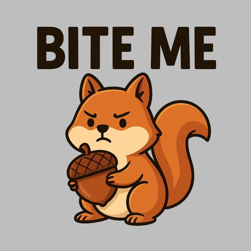 Artsy Squirrel with Bold Message