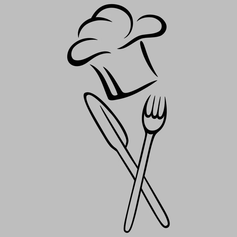 Chapeau, couteau, fourchette de chef