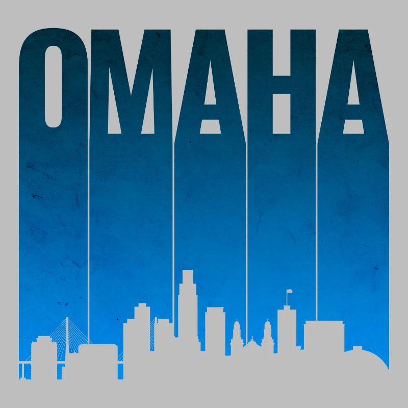 Omaha Skyline Blue Gradient