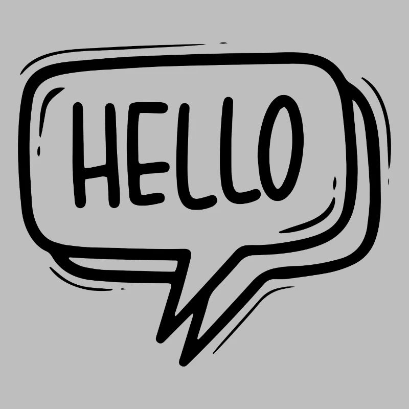 HELLO SPEECH BUBBLE GREETING SALUTATION WELCOME