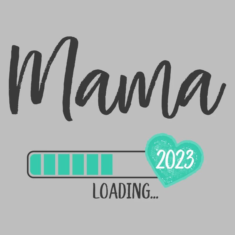 Mama Loading 2023 Herz Junge Werdende Mama