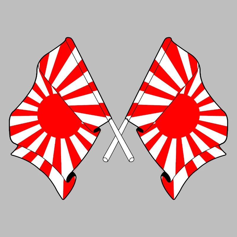 Drapeaux croisés du Soleil levant