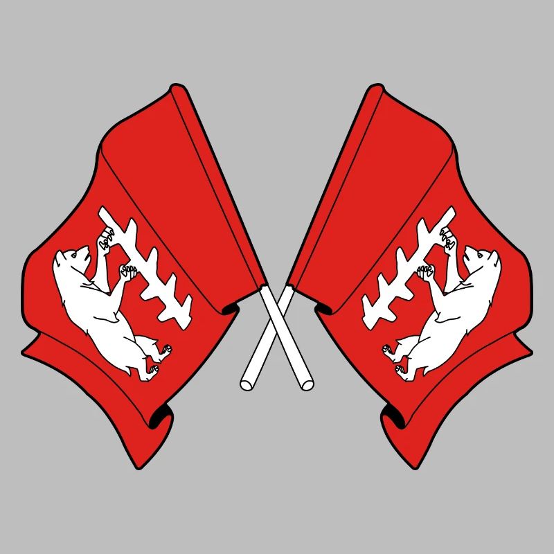 Deux drapeaux croisés du Warwickshire