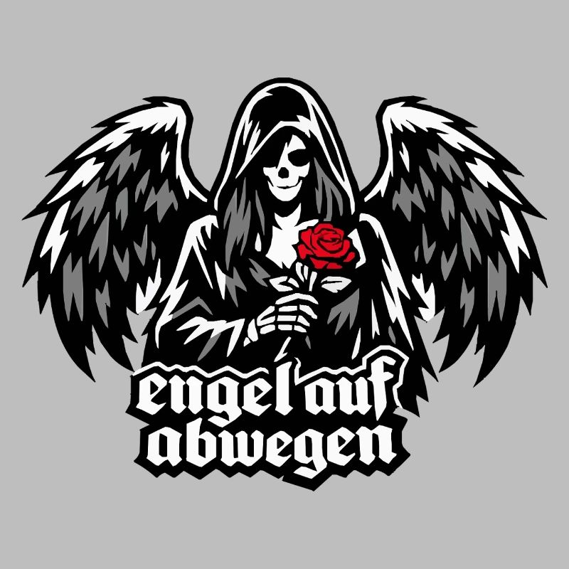Engel auf Abwegen mit Rose "Todesengel"