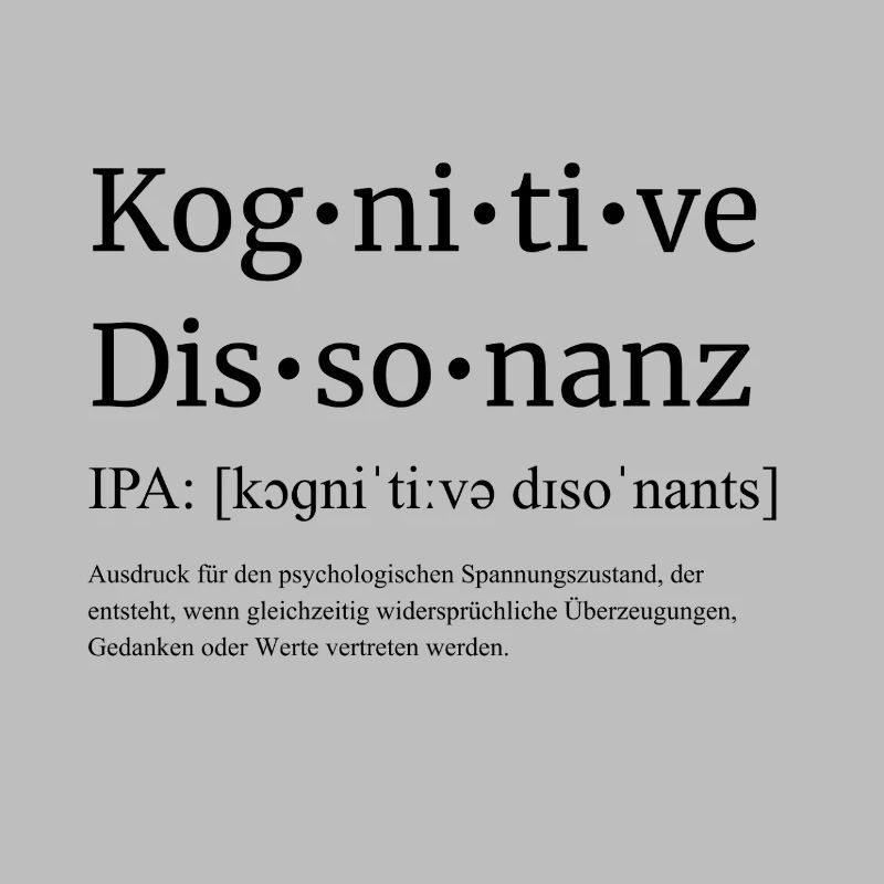 Cognitive dissonance