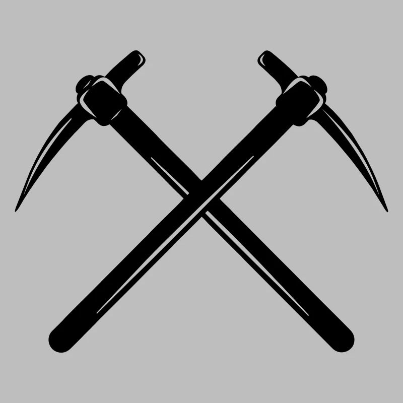 Two pickaxes crossed