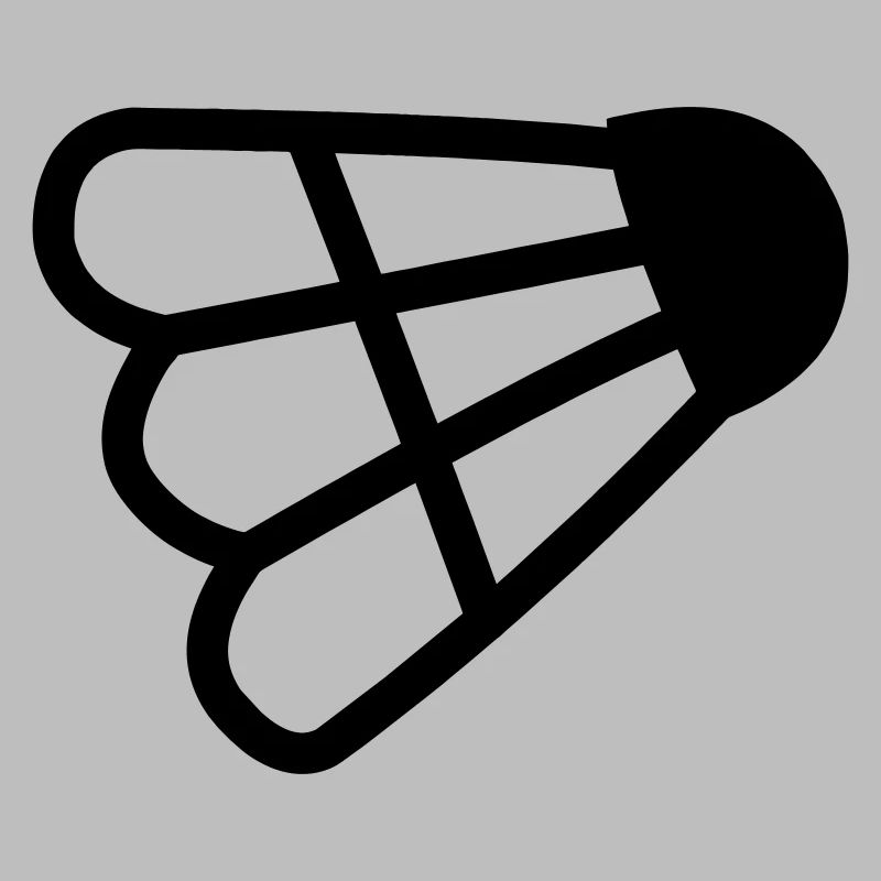 Badminton einfaches Shuttle-Logo