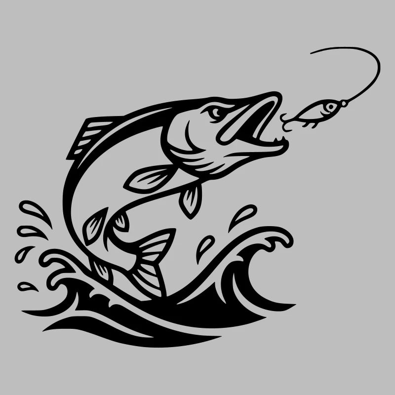 Contour noir du Brochet Predator