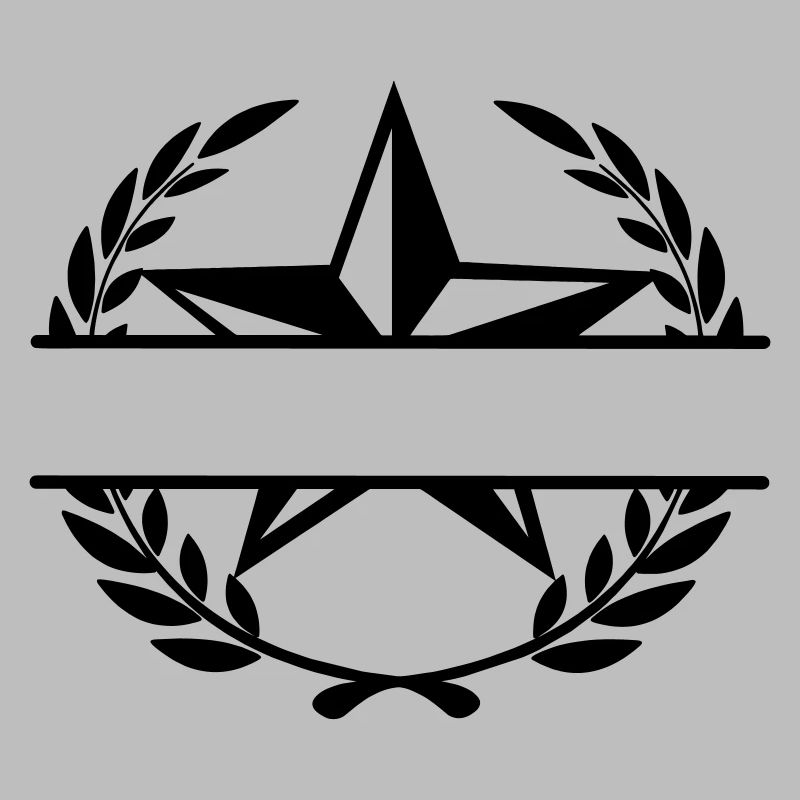 Étoile en couronne de laurier monogramme
