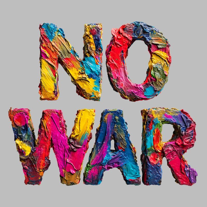 No War Colorful Statement