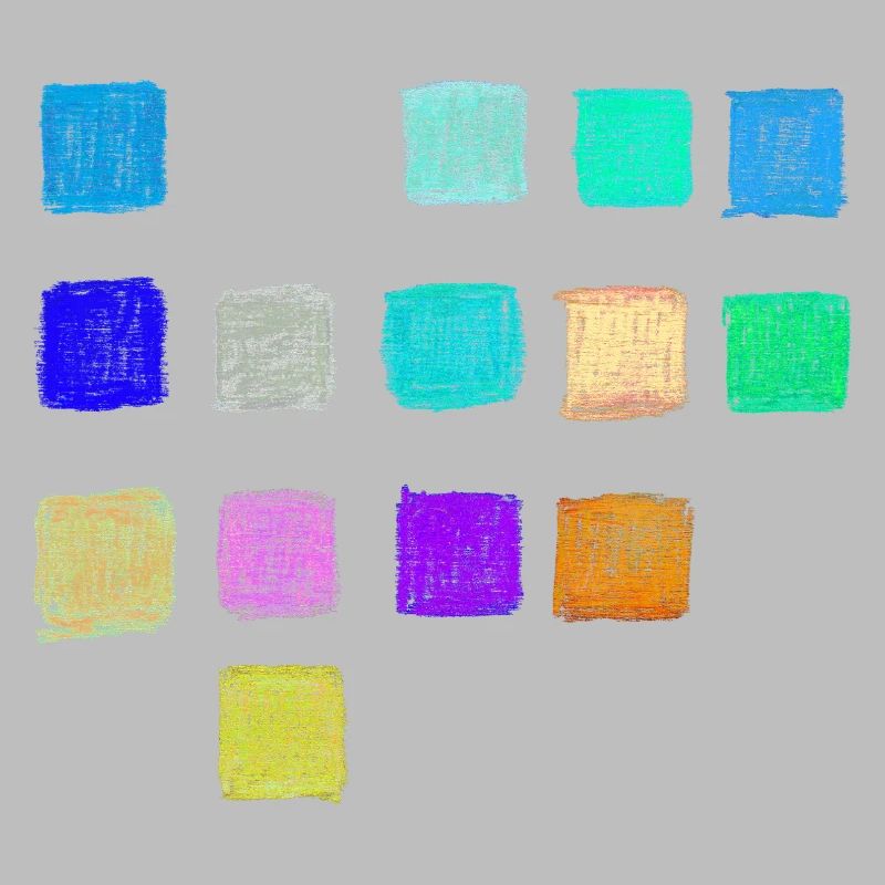 Colored Pencil Colors Squares Pattern - Abstract