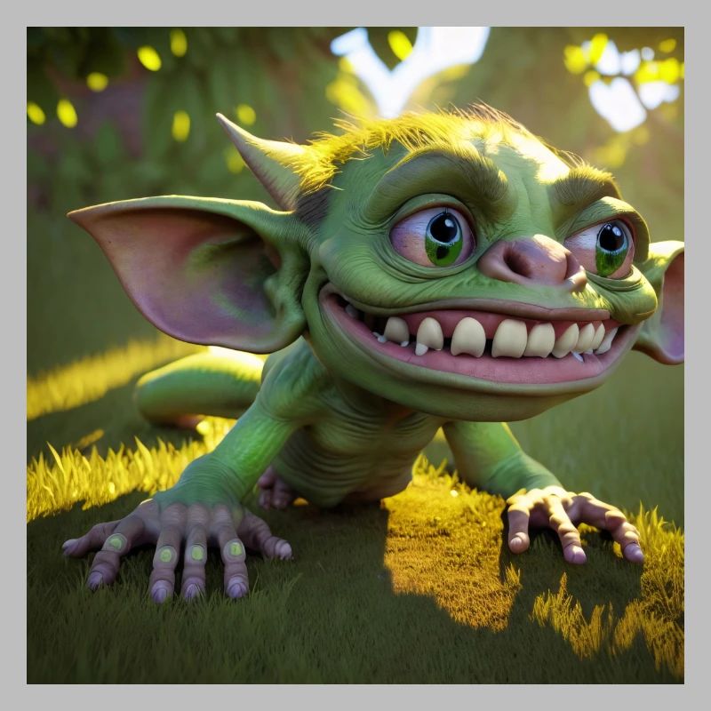 Drôle de gobelin vert
